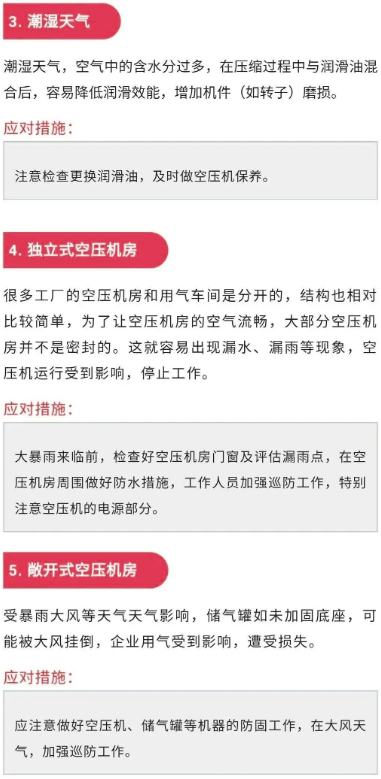 強降水預(yù)警，空壓機防水防潮措施請收好！